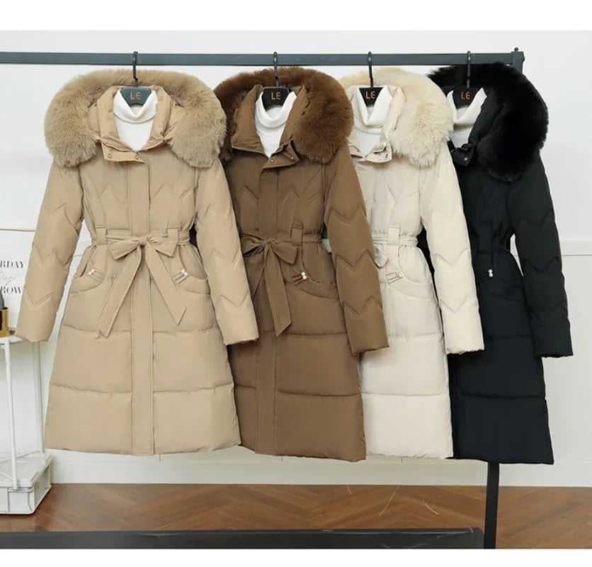 Parka d'hiver long manteau en duvet