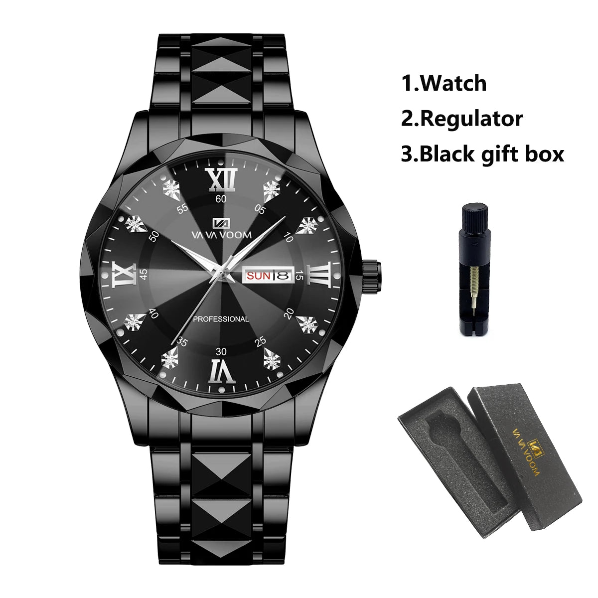 Men Watch Water Diamond Luxury Night