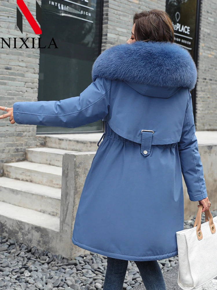 Parkas pour femmes en coton peluche