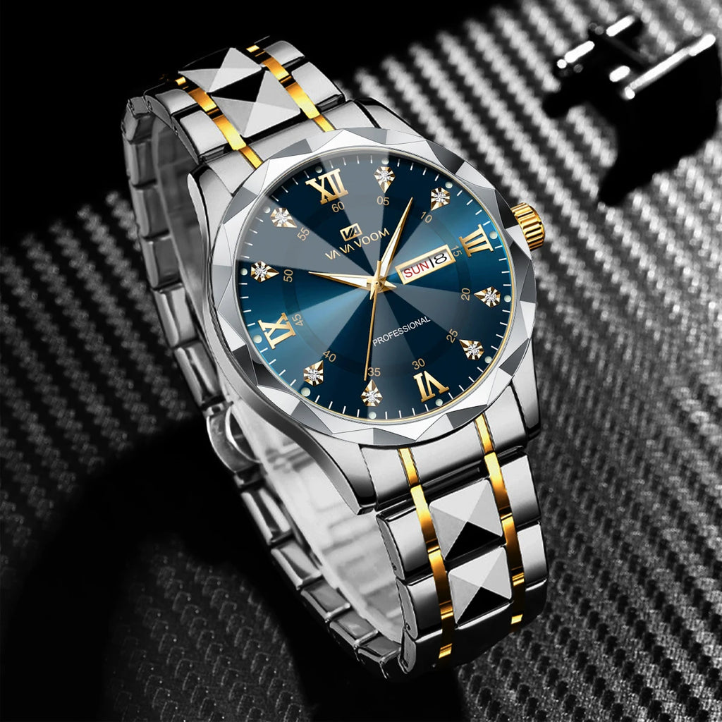 Men Watch Water Diamond Luxury Night